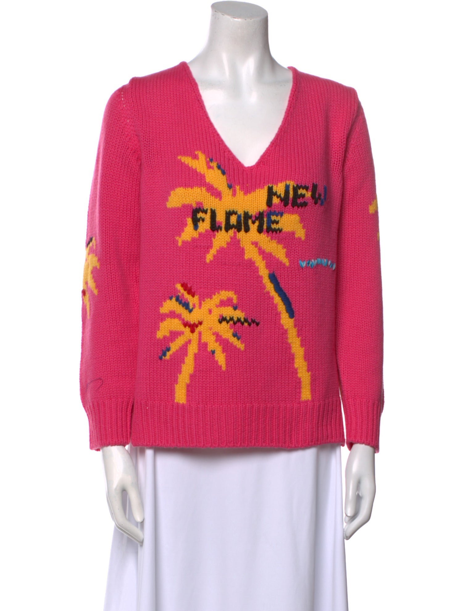 Ermanno Scervino Cashmere Printed Sweater