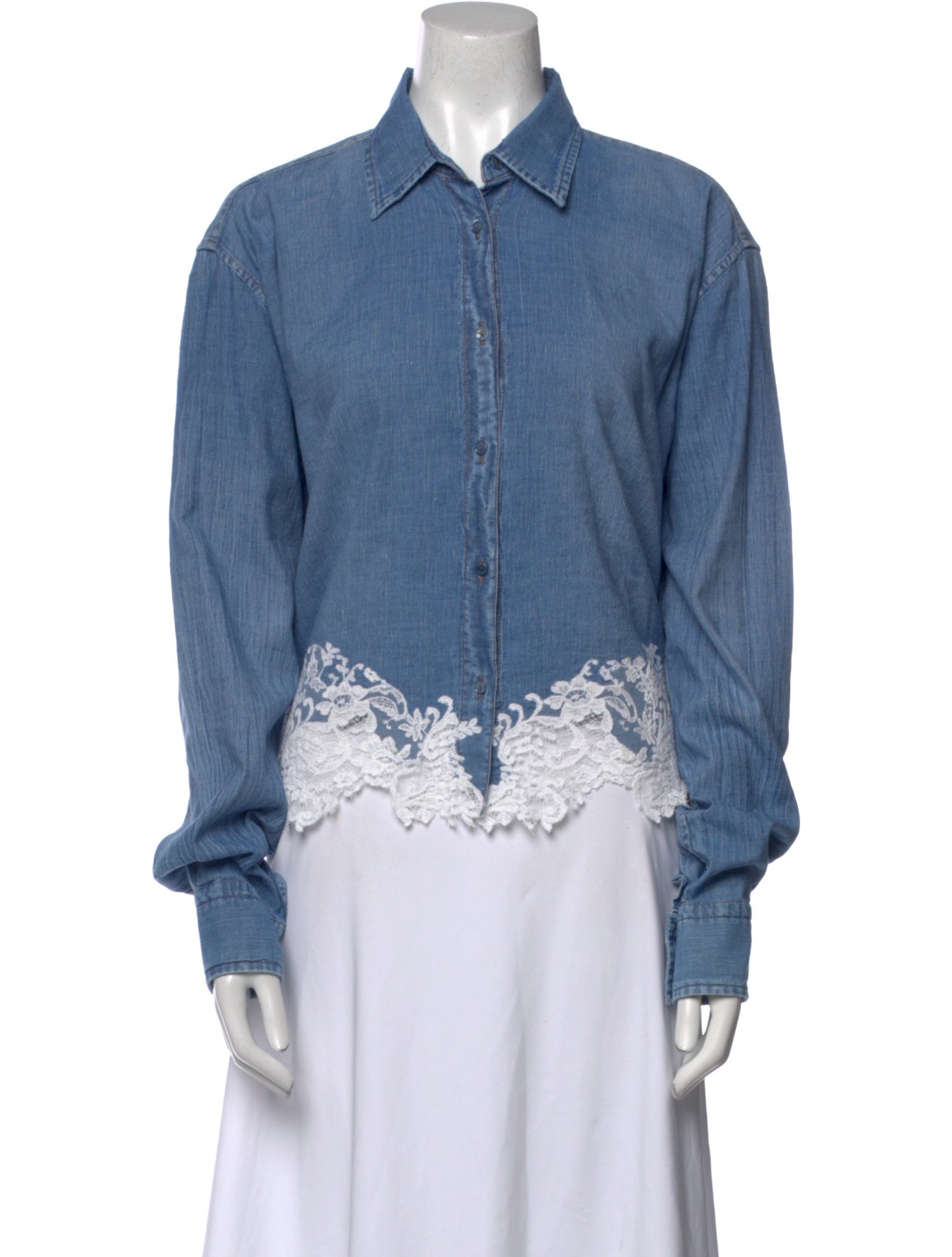 Ermanno Scervino Long Sleeve Button-Up Top