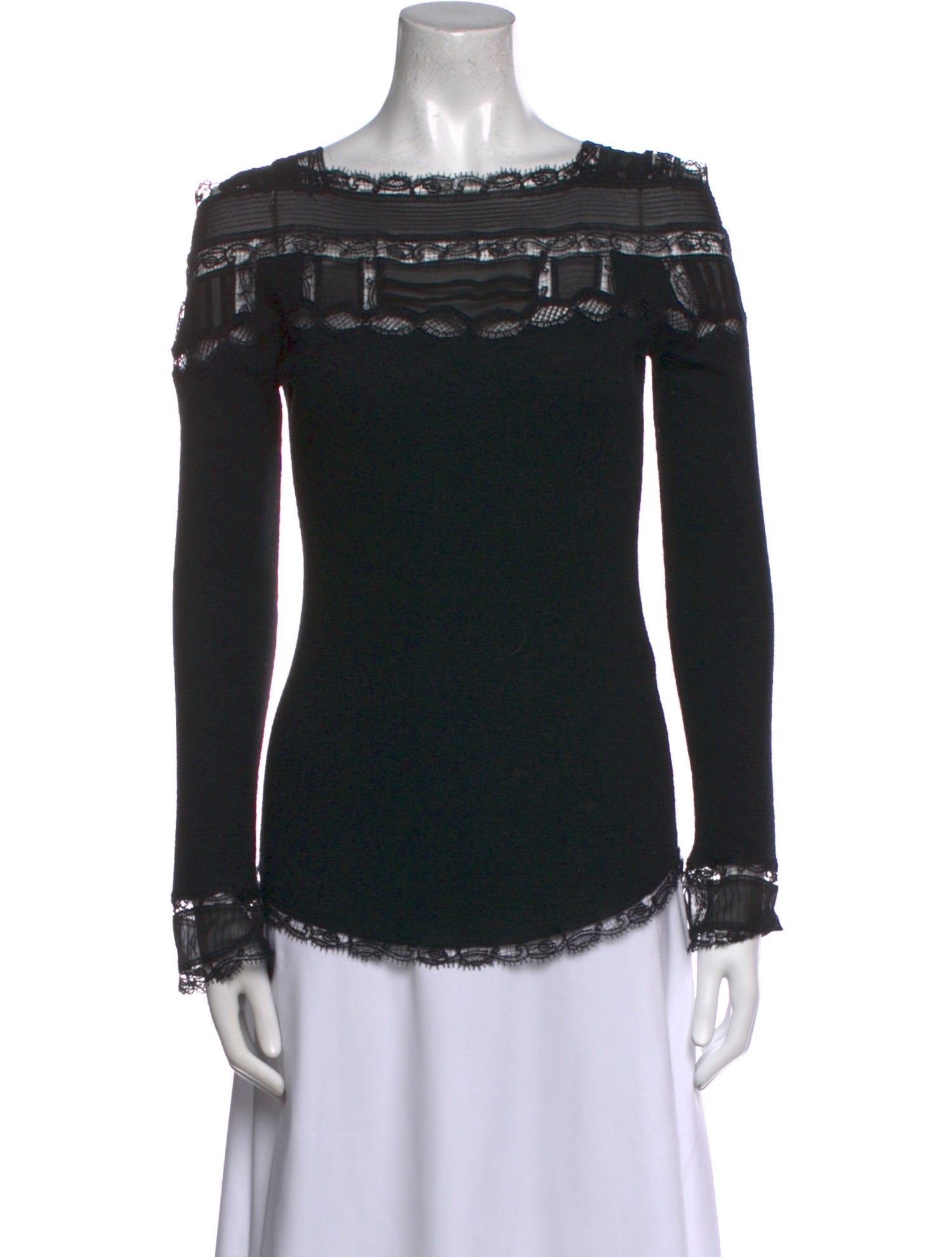 Ermanno Scervino Wool Bateau Neckline Blouse