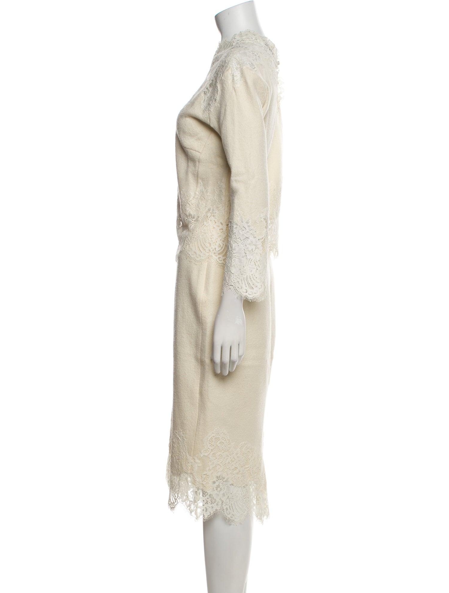 Ermanno Scervino Wool Dress Set