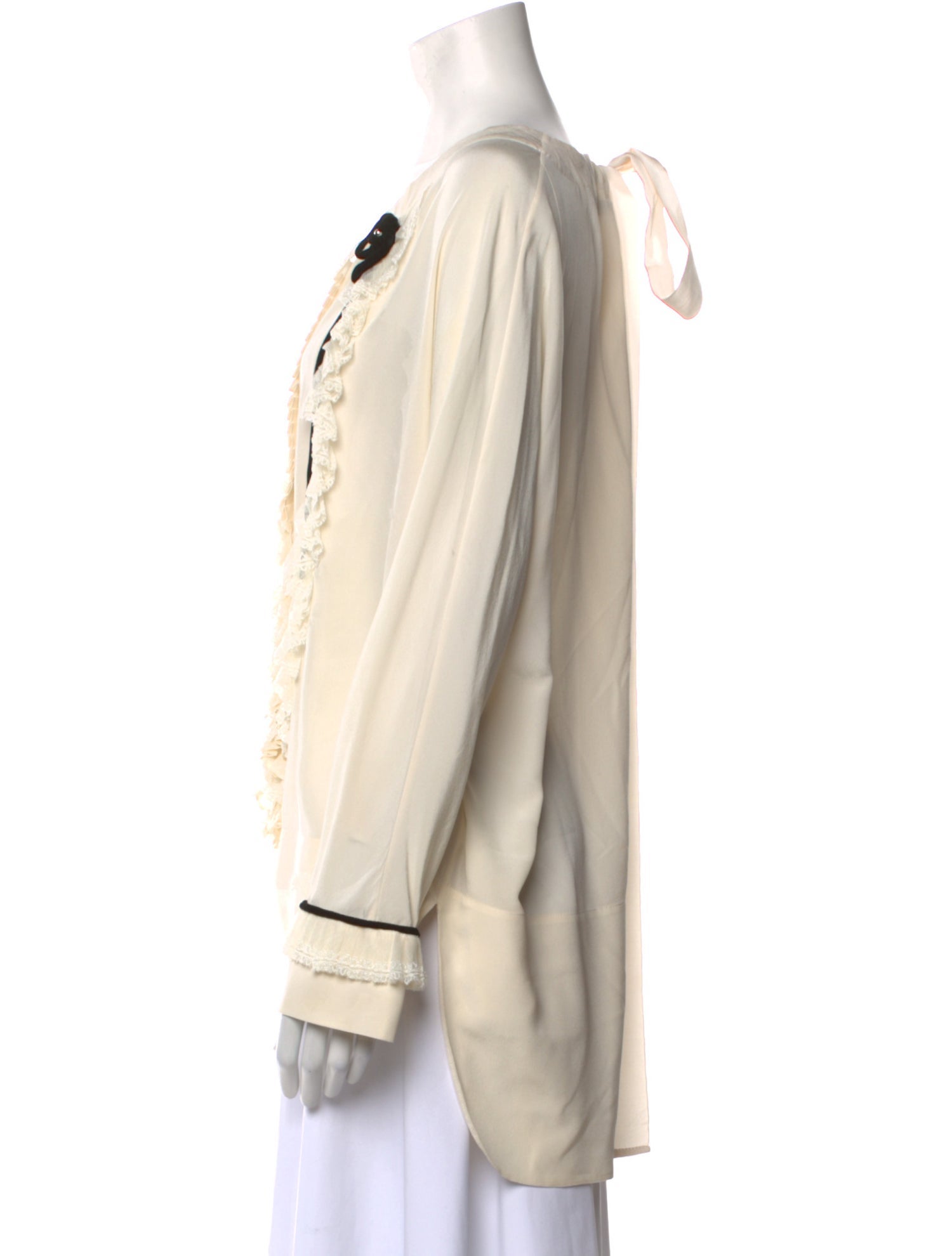 Ermanno Scervino Silk V-Neck Blouse