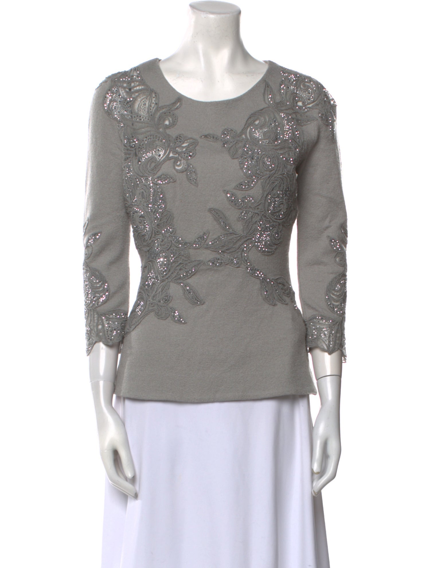 Ermanno Scervino Wool Scoop Neck Sweater