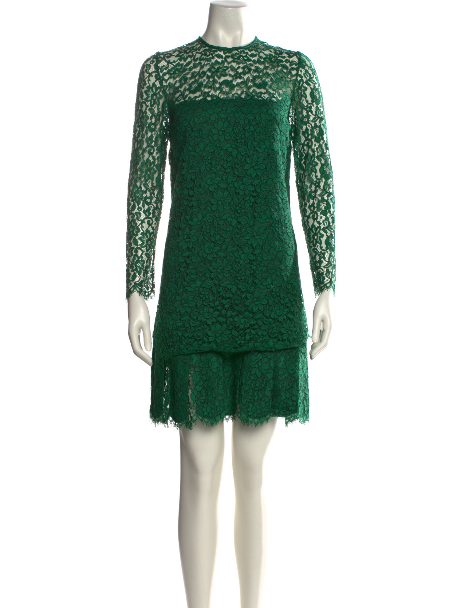 Ermanno Scervino Lace Pattern Mini Dress