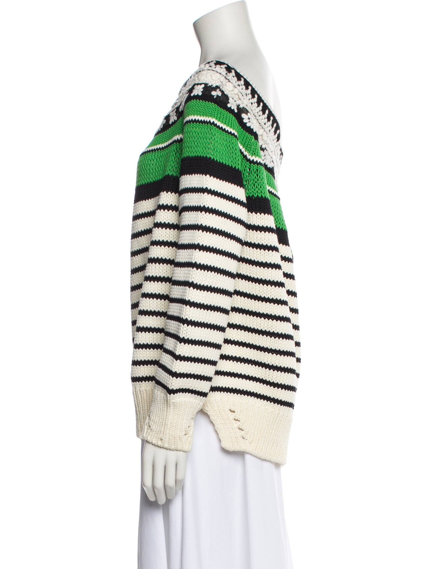 Ermanno Scervino Striped Asymmetrical Sweater