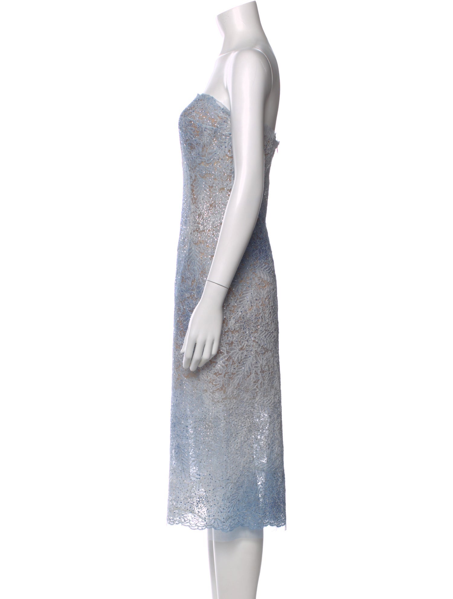 Ermanno Scervino Lace Pattern Midi Length Dress