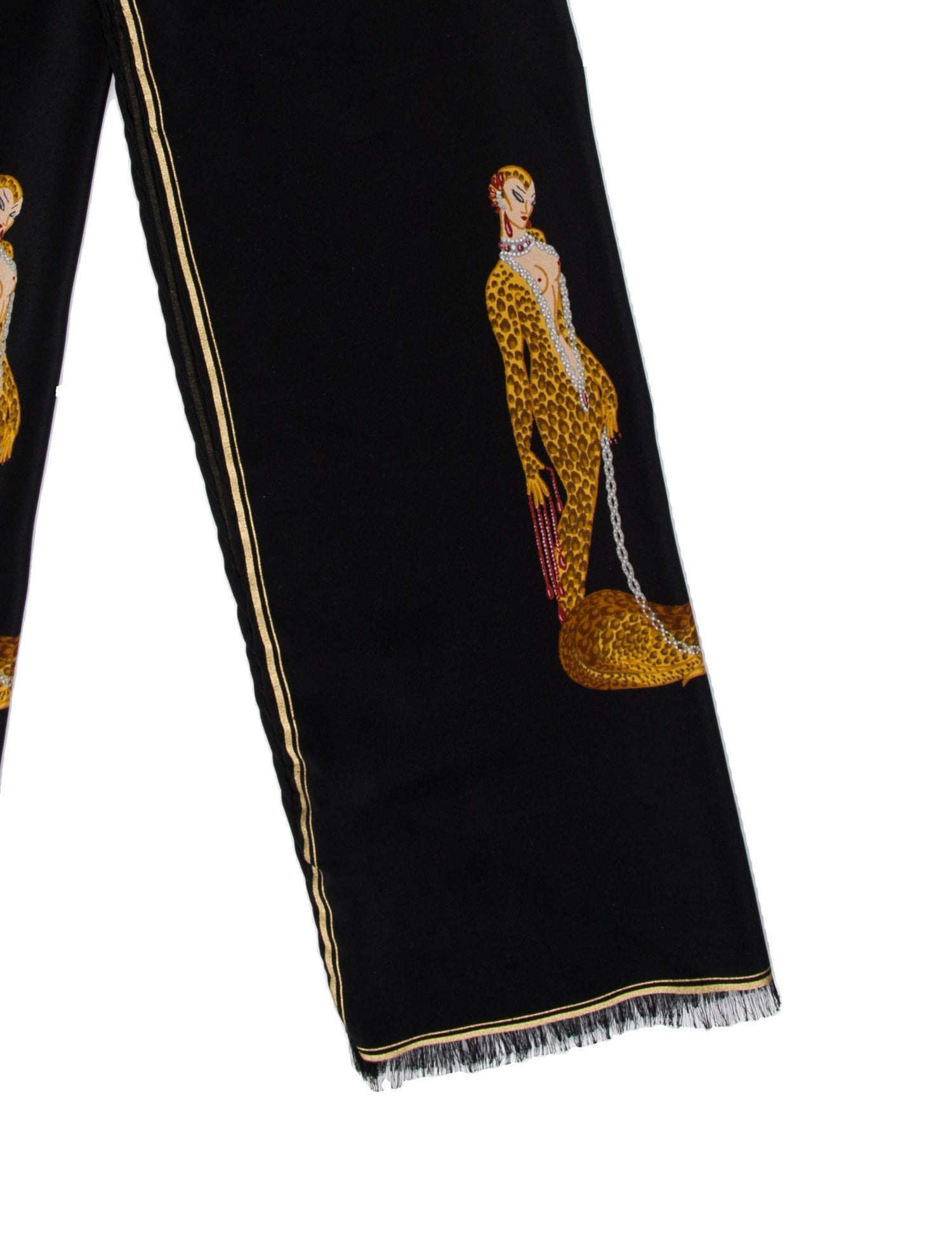 Erté Silk Animal Print Scarf