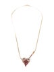 Erté 14K Ruby & Diamond L'Amour Heart Pendant Necklace