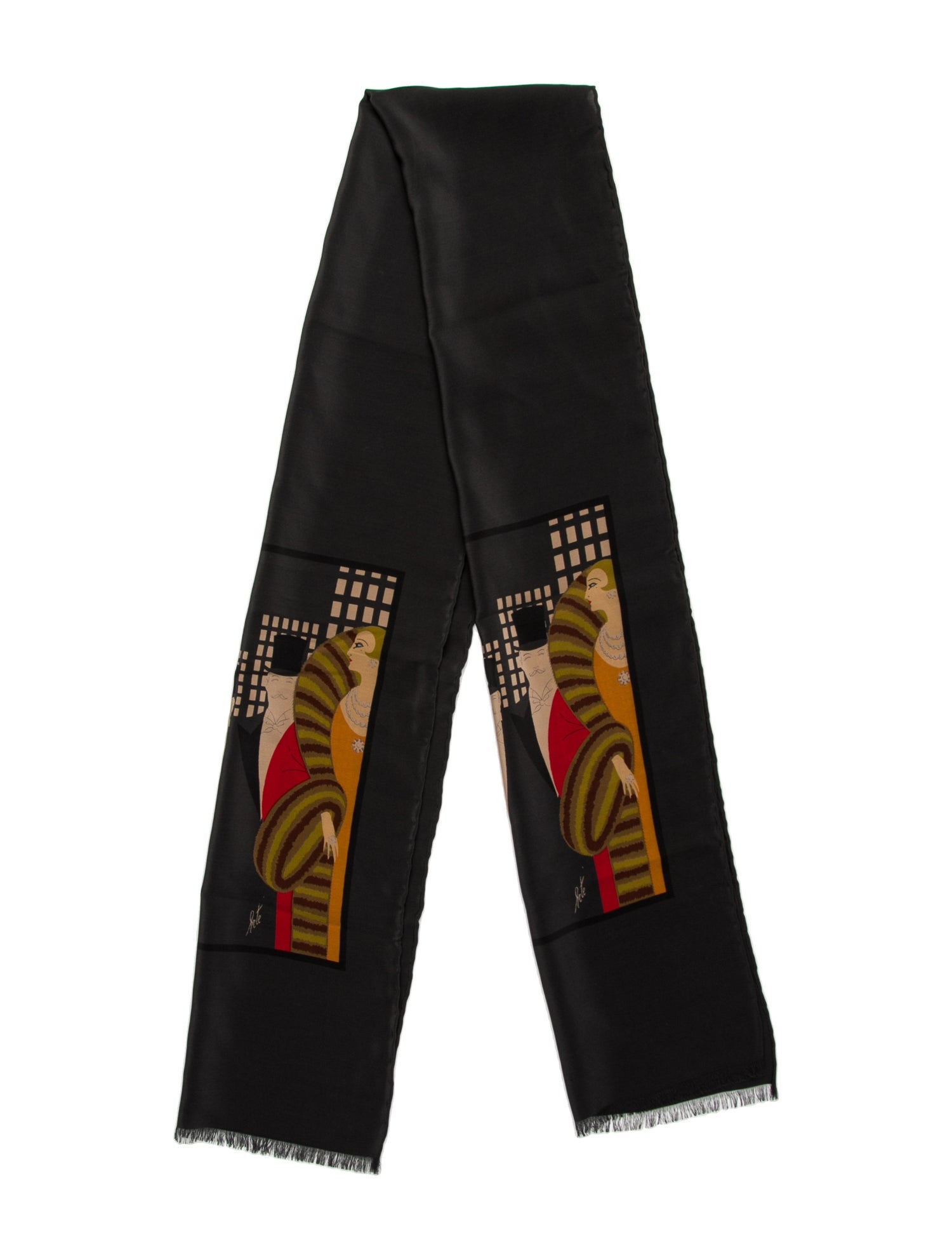Erté Silk Printed Scarf