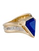 Erté Two-Tone Lapis Lazuli and Diamond Circe Ring