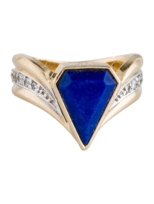 Erté Two-Tone Lapis Lazuli and Diamond Circe Ring