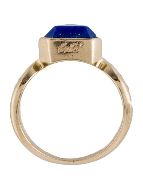 Erté Two-Tone Lapis Lazuli and Diamond Circe Ring