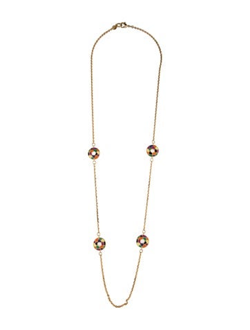 Erwin Pearl Station Enamel 'Italian Riviera' Cut-Out Necklace