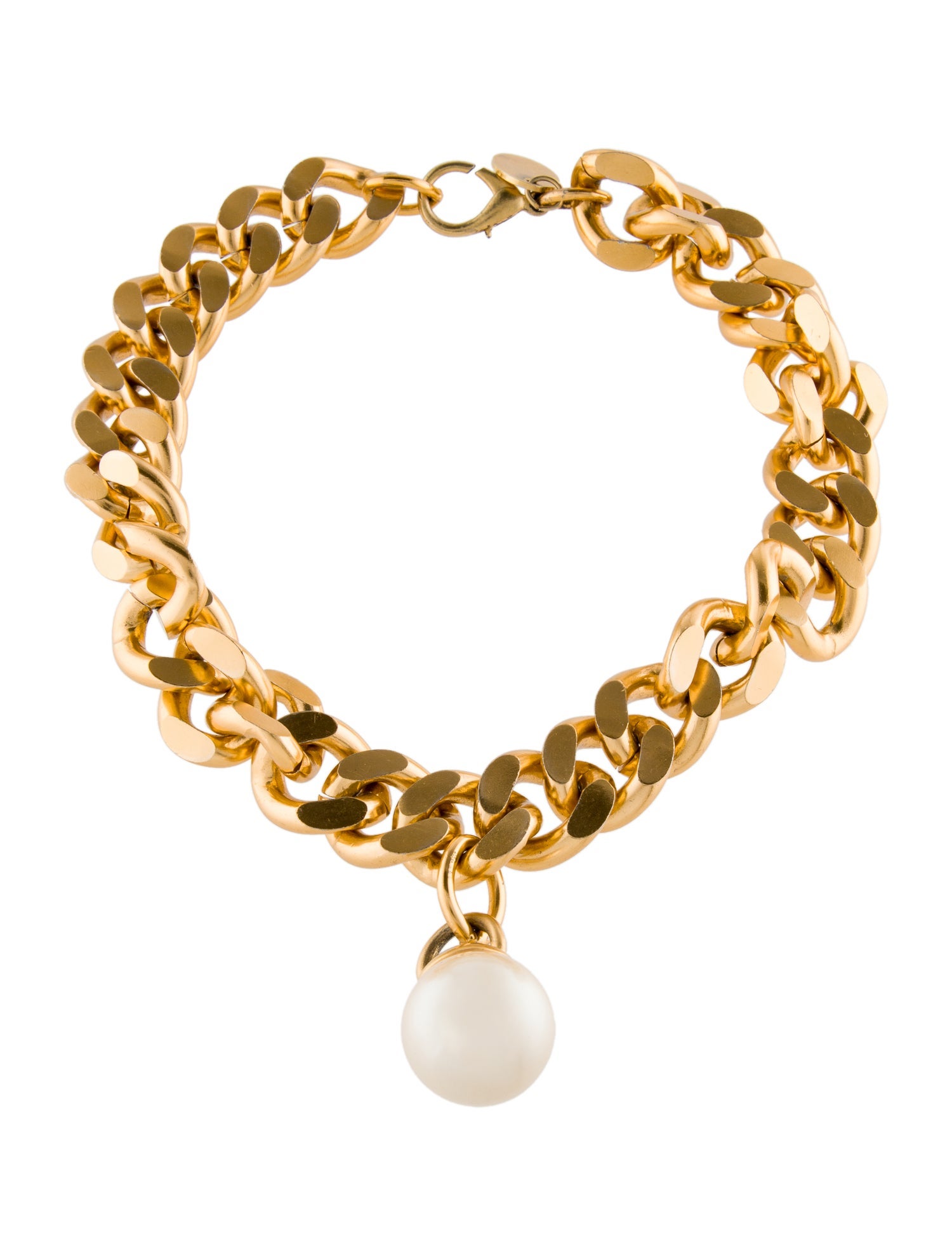 Erwin Pearl Faux Pearl Pendant Chain Necklace