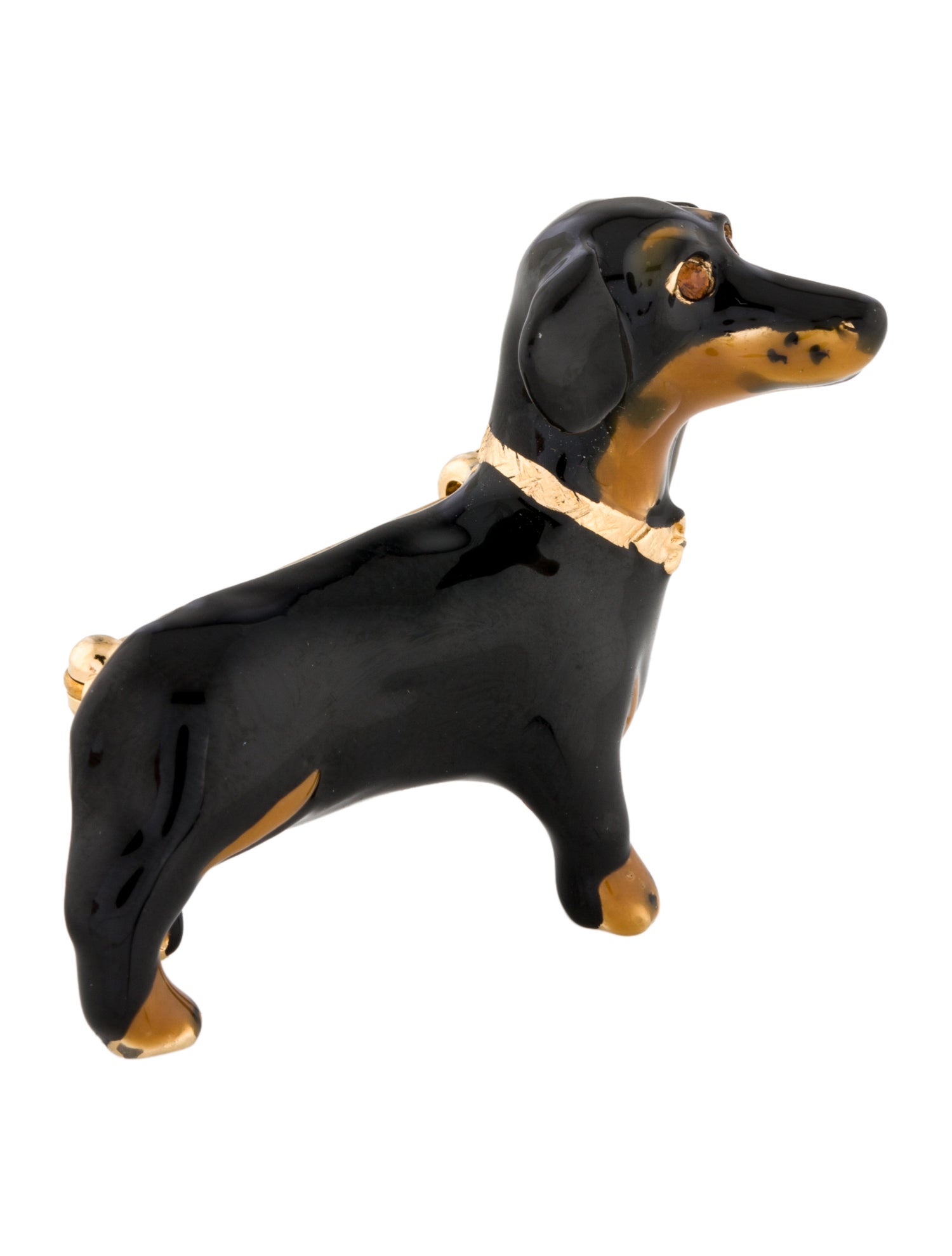 Erwin Pearl Crystal & Enamel Dog Brooch