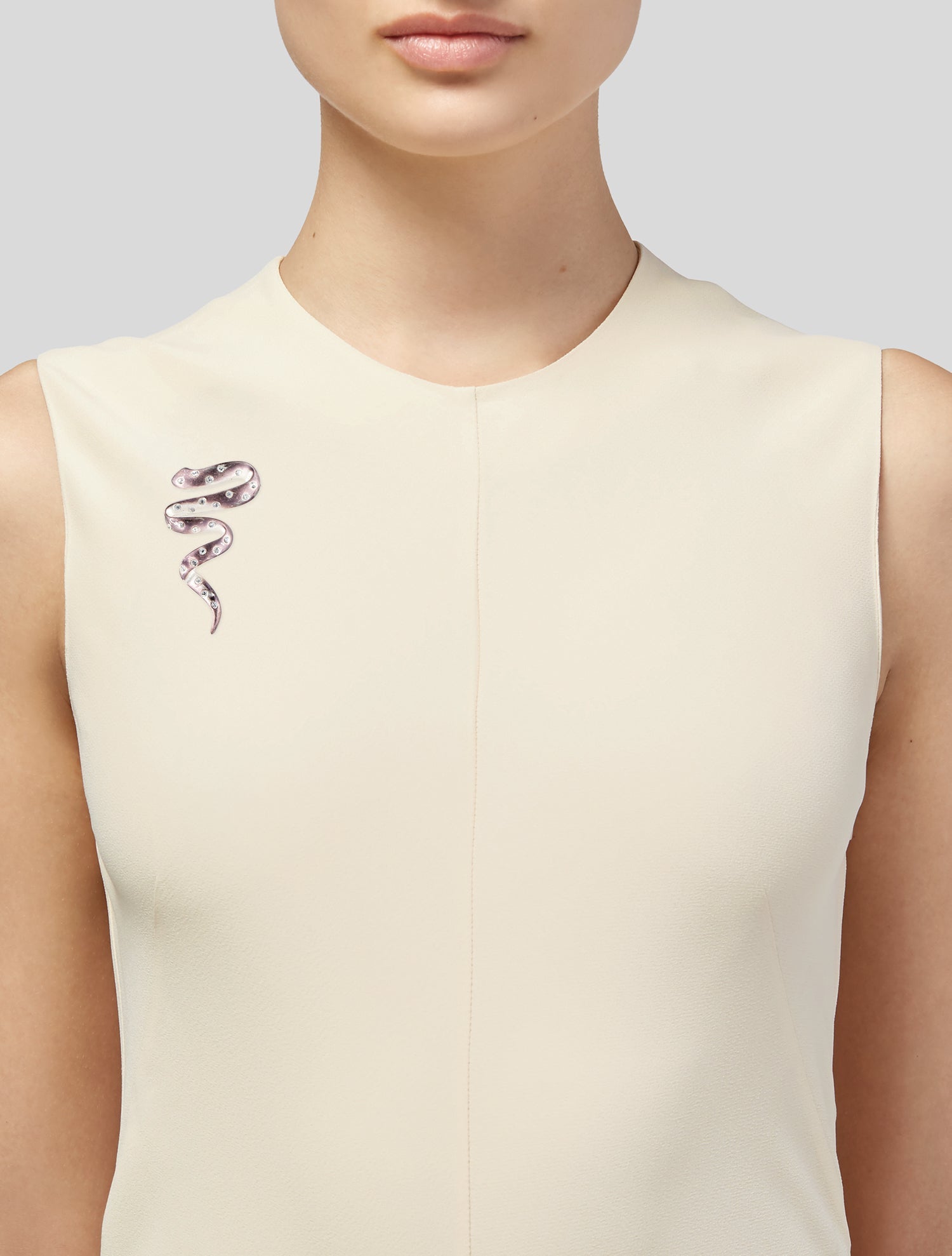 Erwin Pearl Crystal & Enamel Snake Brooch Pin