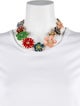 Erwin Pearl Faux Pearl, Crystal & Enamel Flower Collar Necklace