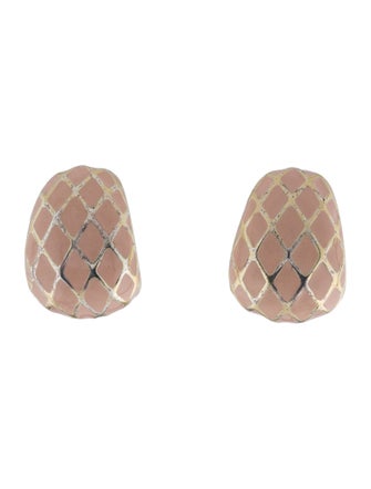 Erwin Pearl Enamel Clip-On Earrings
