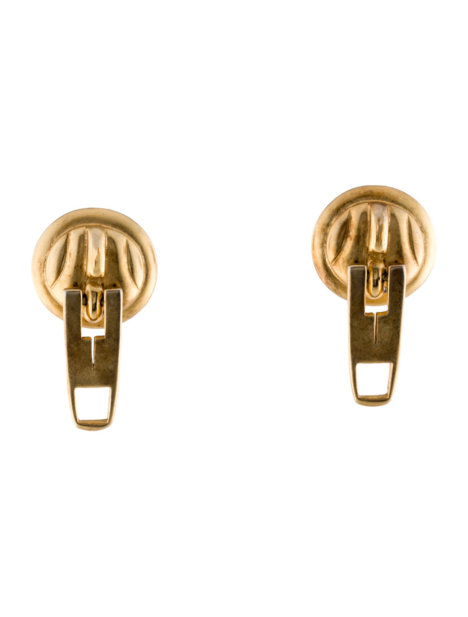 Erwin Pearl Vintage Zipper Clip-On Drop Earrings