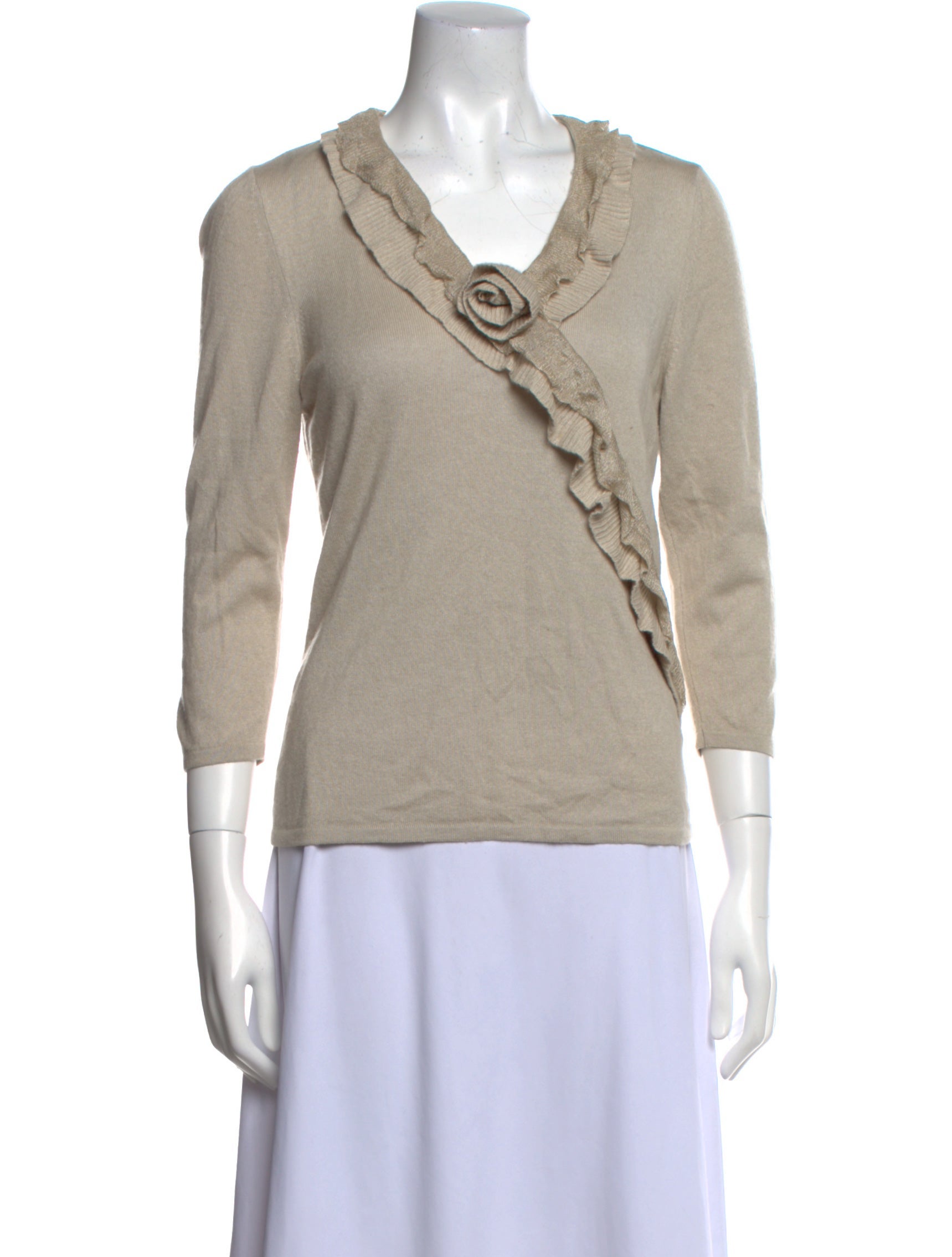 Escada Sweater Neutrals Knitwear, Clothing ESC110642 The RealReal