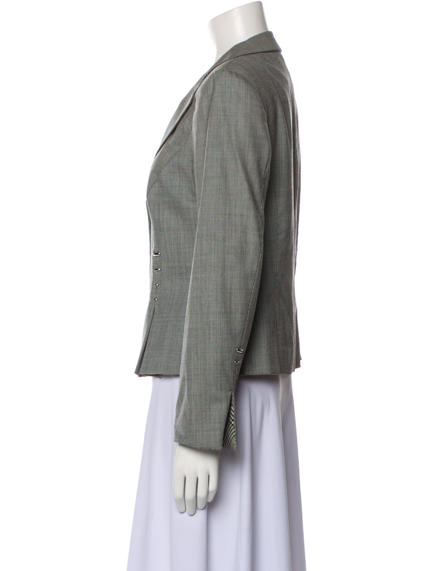 Escada Plaid Print Blazer