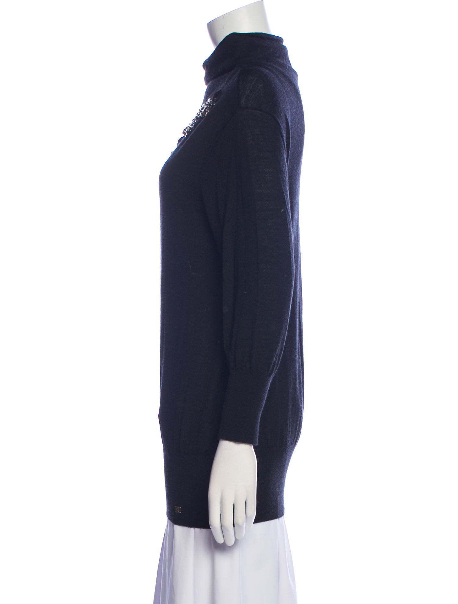 Escada Mock Neck Sweater Black Knitwear, Clothing ESC117854 The