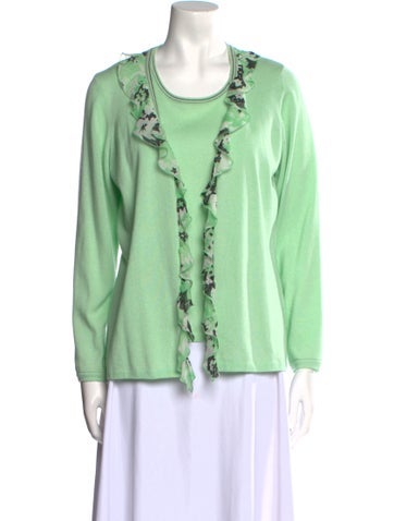 Escada Knitwear Silk Scoop Neck Sweater Us8, De38 | M