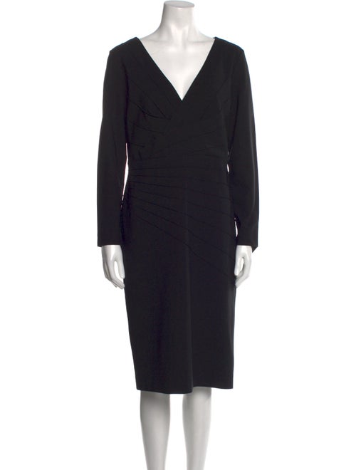 Escada V-Neck Midi Length Dress
