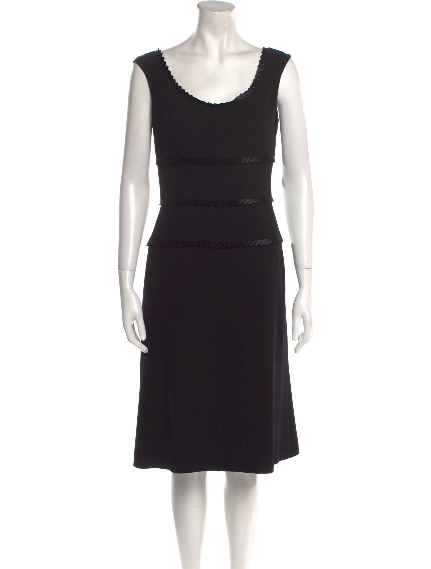 Escada Scoop Neck Midi Length Dress