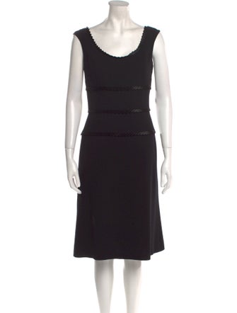 Escada Scoop Neck Midi Length Dress