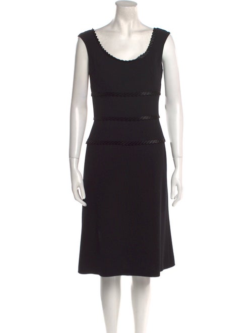 Escada Scoop Neck Midi Length Dress