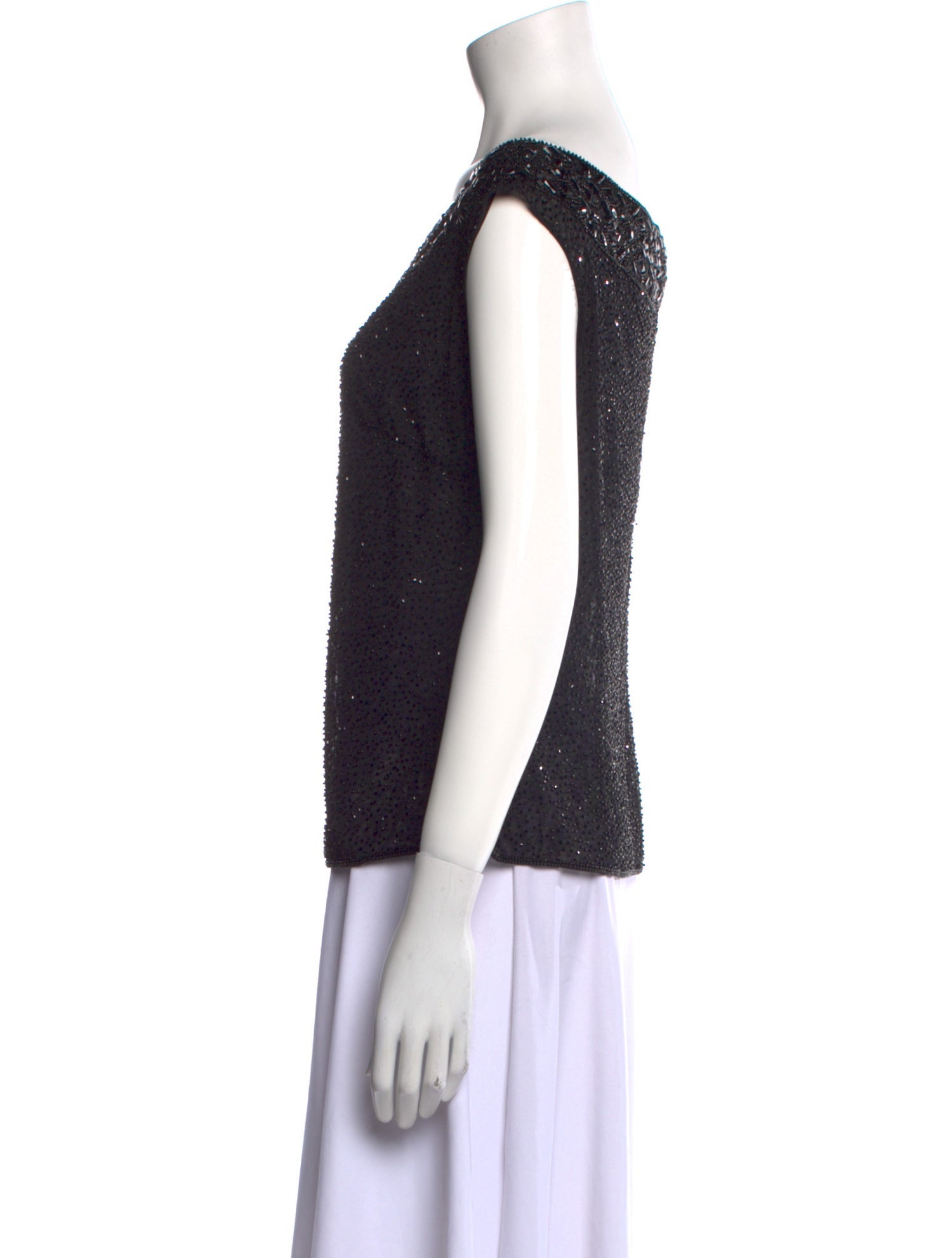 Escada Bateau Neckline Short Sleeve Top