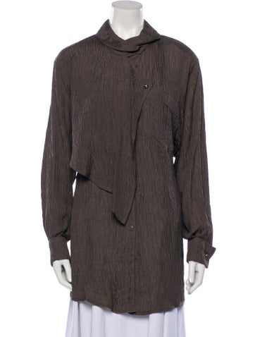 Escada Tops Silk Long Sleeve Tunic Us4, De34 | S