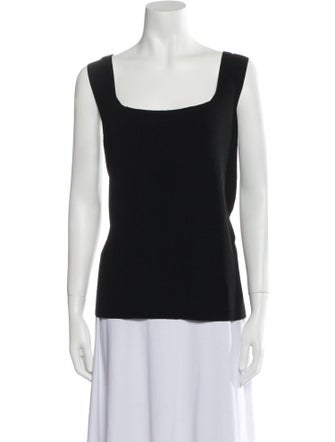 Escada Square Neckline Sleeveless Top