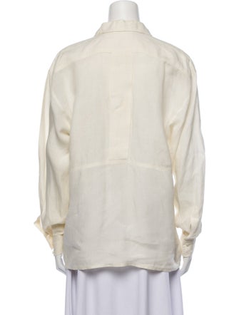 Escada Long Sleeve Button-Up Top