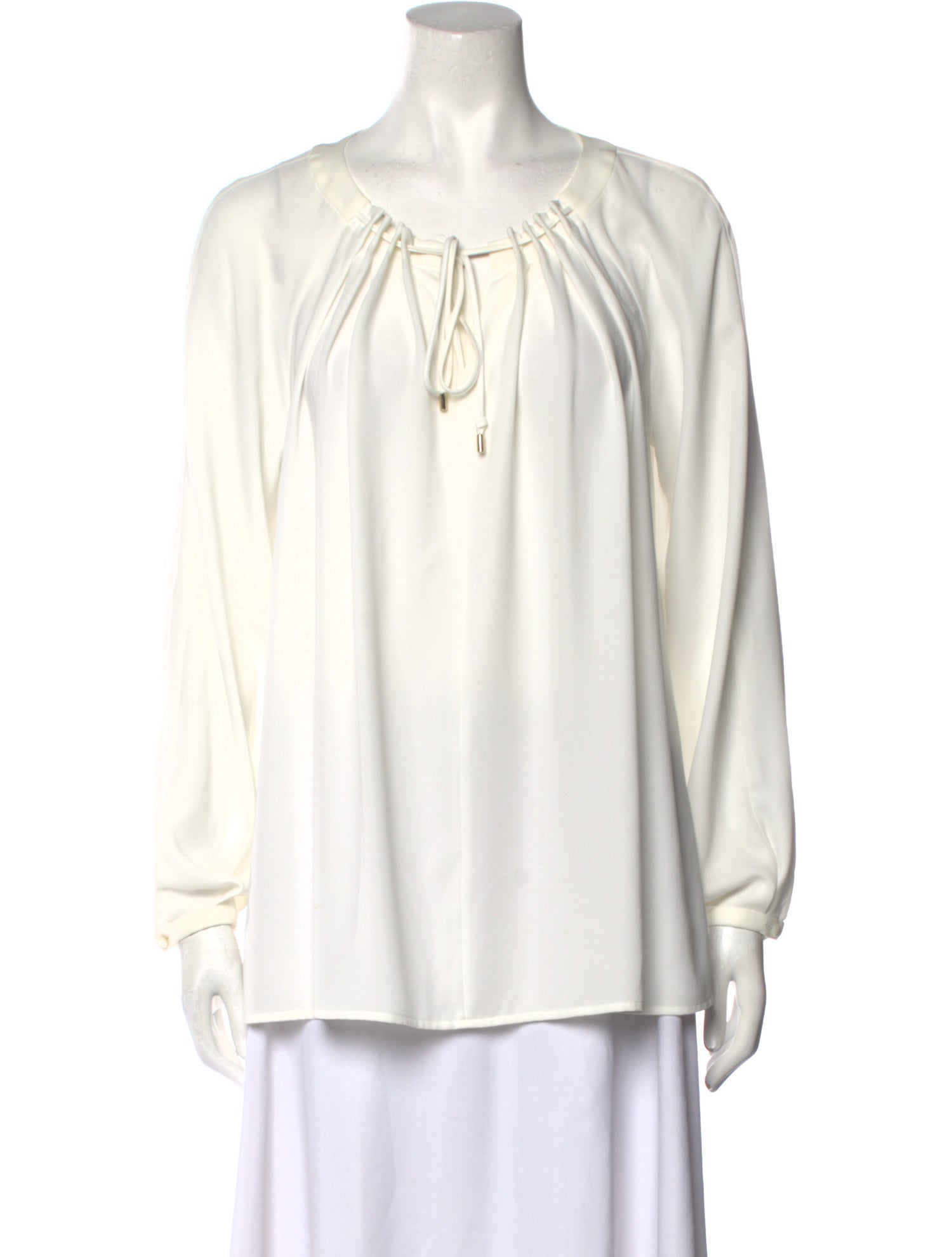 Escada V-Neck Long Sleeve Blouse
