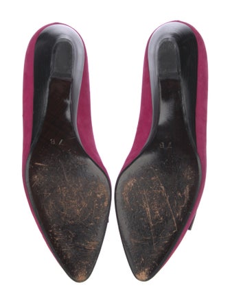 Escada Satin Bow Accents Flats