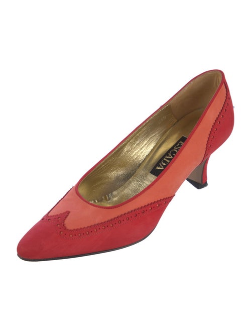 Escada Suede Printed Pumps