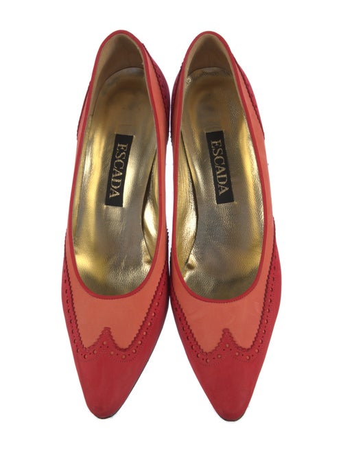 Escada Suede Printed Pumps