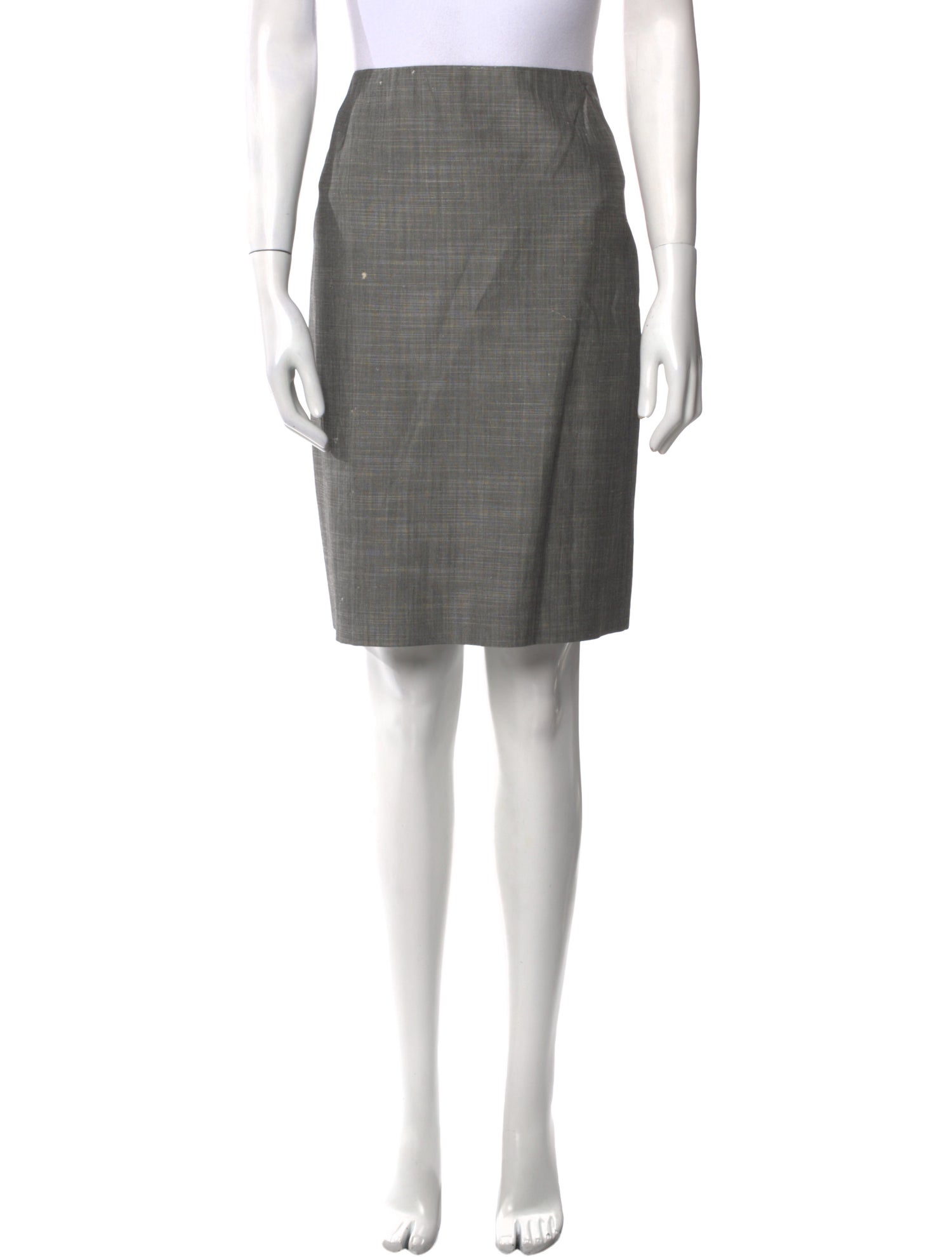 Escada Plaid Print Knee-Length Skirt