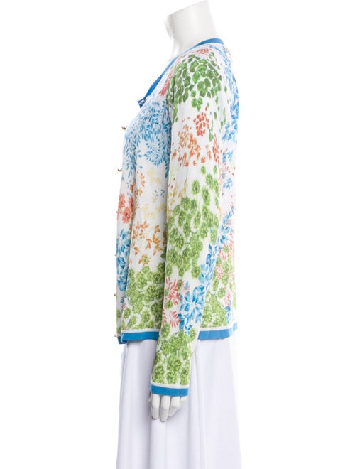 Escada Floral Print Scoop Neck Sweatshirt