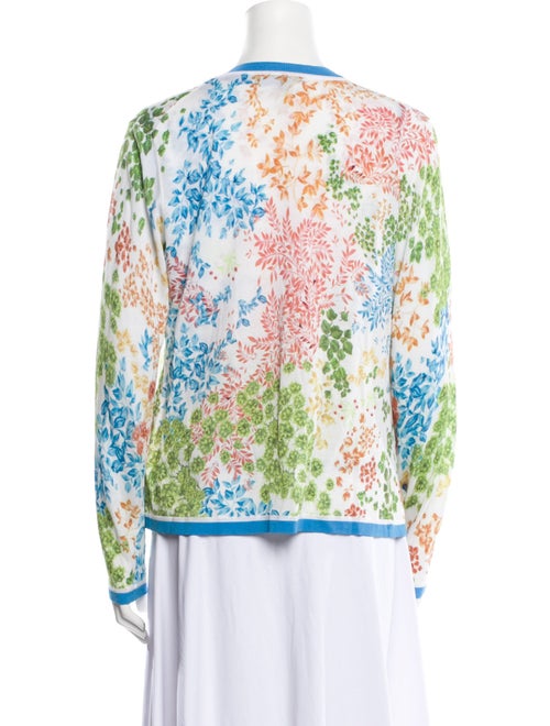 Escada Floral Print Scoop Neck Sweatshirt