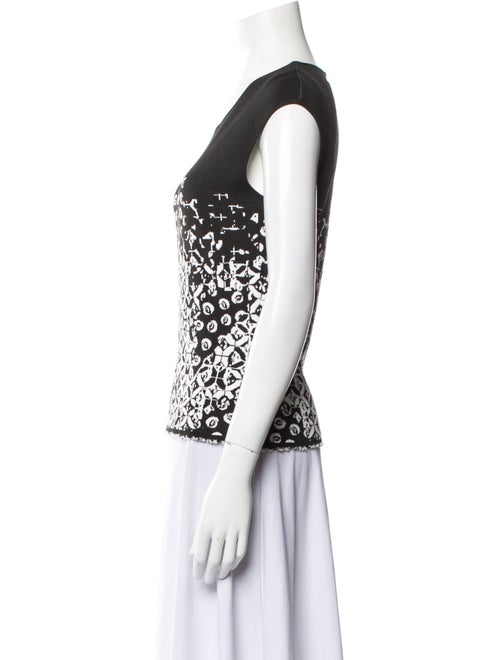 Escada Printed Scoop Neck Top