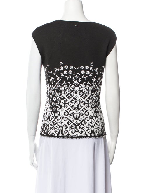 Escada Printed Scoop Neck Top