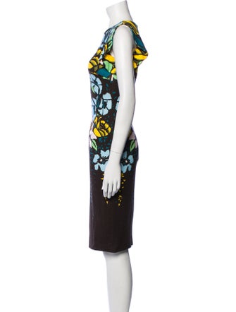 Escada Printed Knee-Length Dress