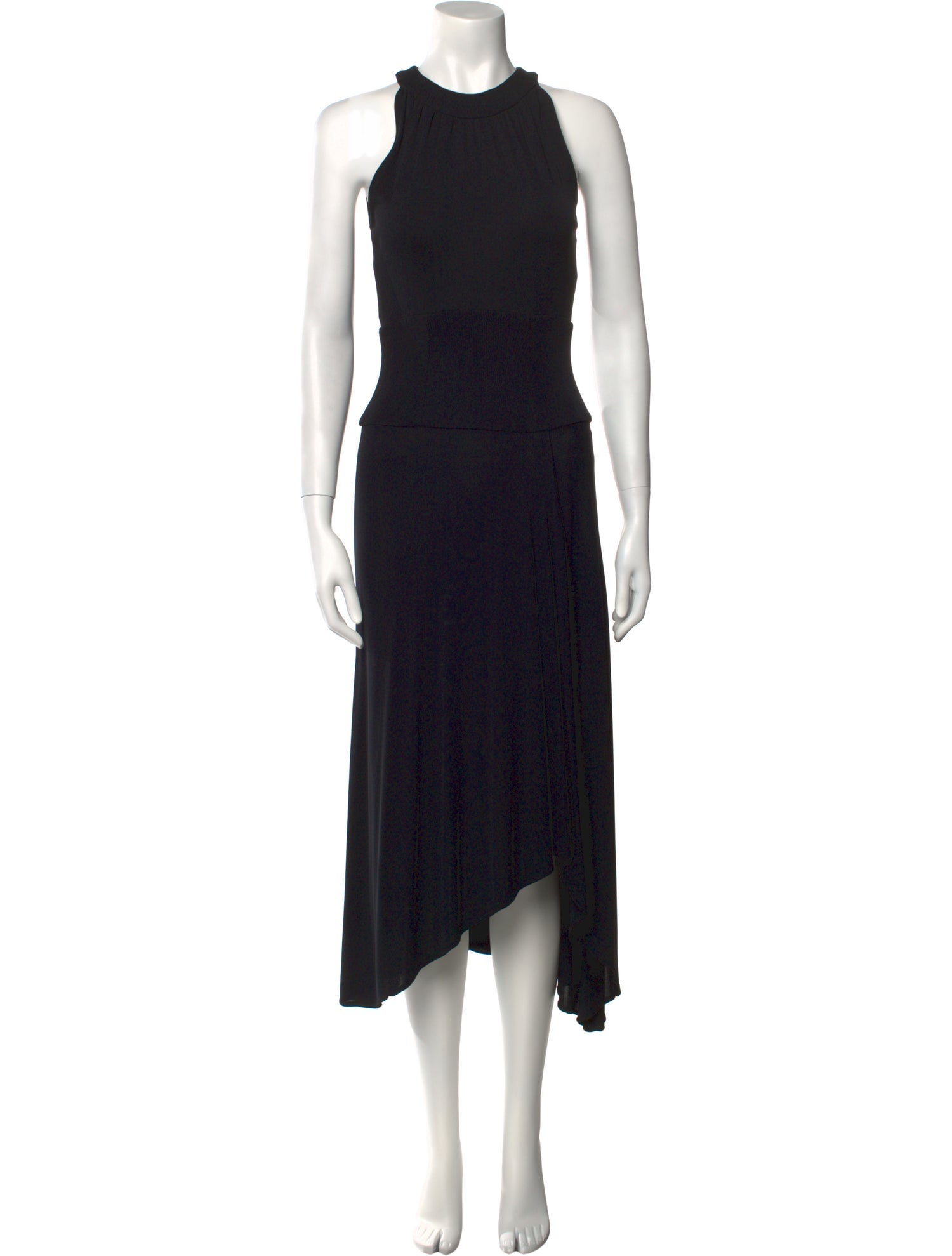 Escada Mock Neck Long Dress