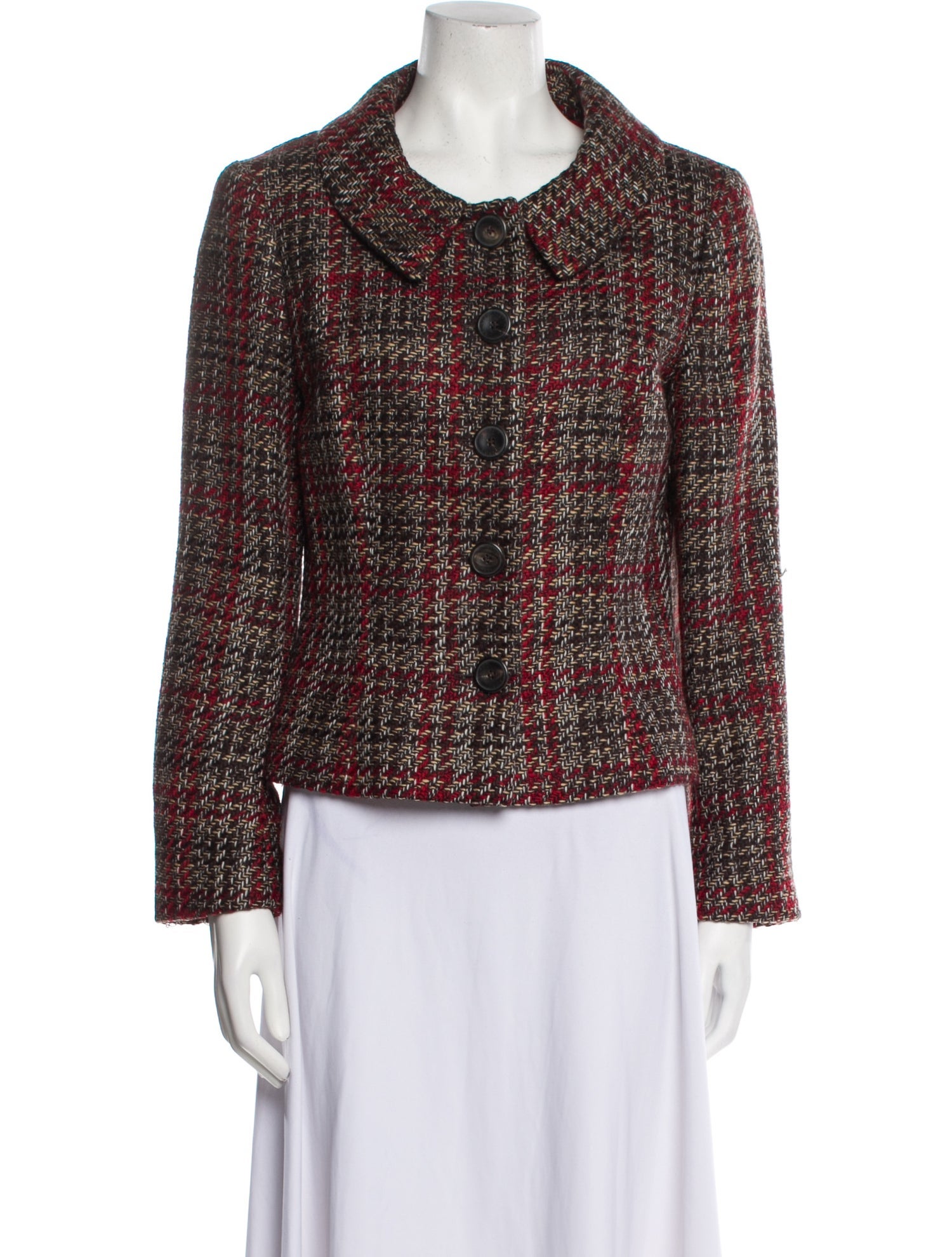 Escada Wool Tweed Pattern Evening Jacket