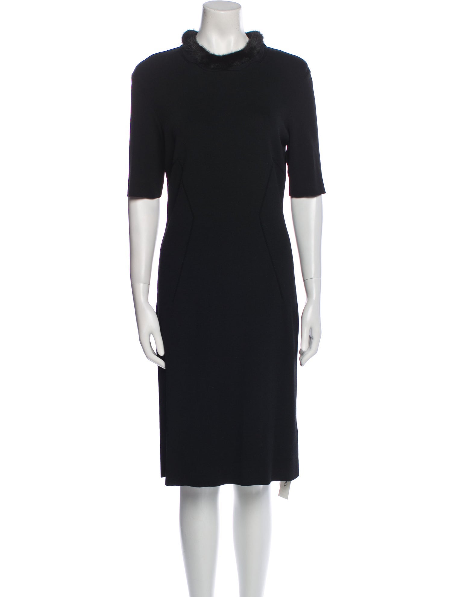 Escada Crew Neck Knee-Length Dress