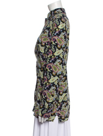 Escada Silk Paisley Print Blouse