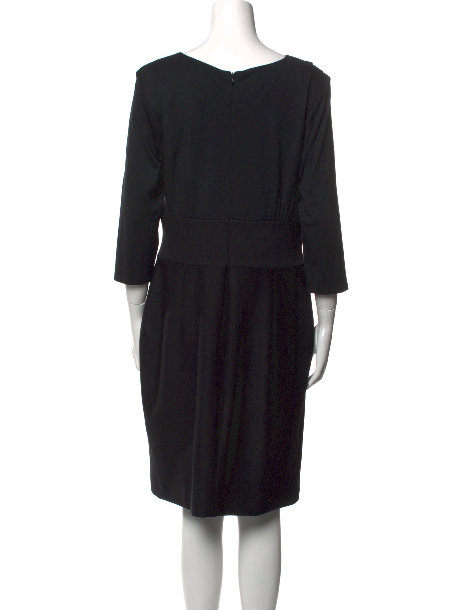 Escada Bateau Neckline Knee-Length Dress