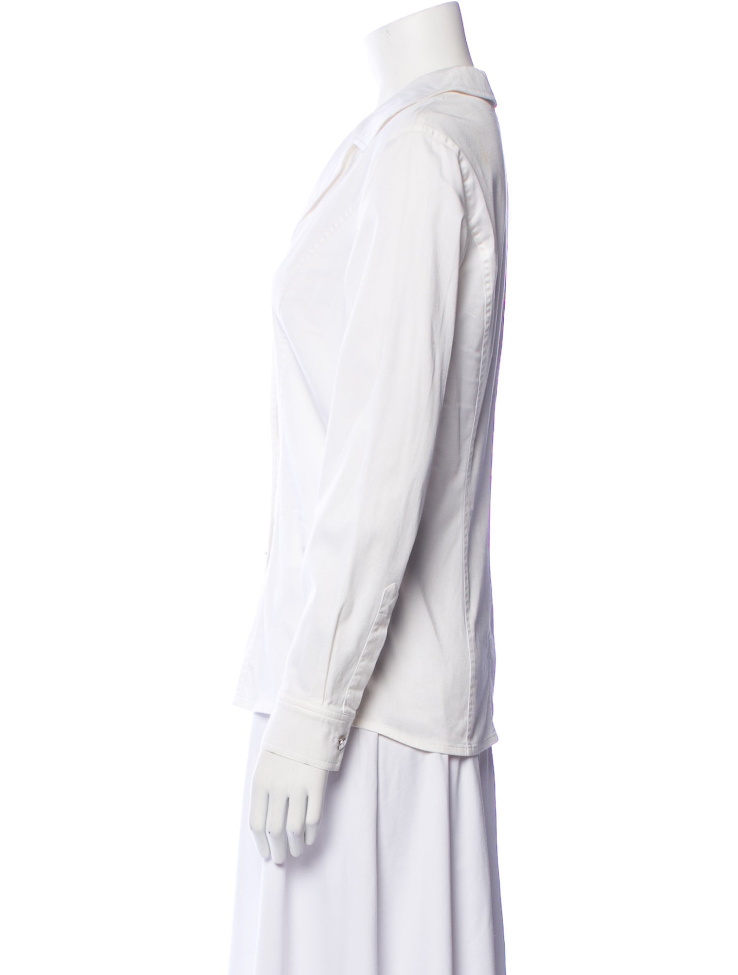 Escada Long Sleeve Button-Up Top